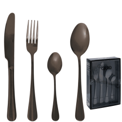 Cubiertos negros Celebrart inox 24 piezas elegantes para hostelería