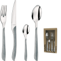 Cubiertos 24 piezas Eclat inox madera gris