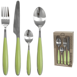 Cubiertos Colorfull 20 piezas mango verde | Pradel