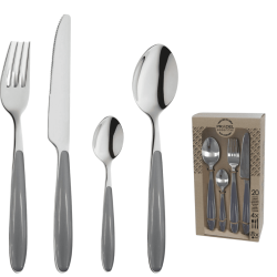 Cubiertos Colorfull 20 piezas mango gris | Pradel