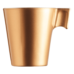 Tazas de Vidrio Moka Doradas FLASHY 8cl (24 Uds) | Luminarc