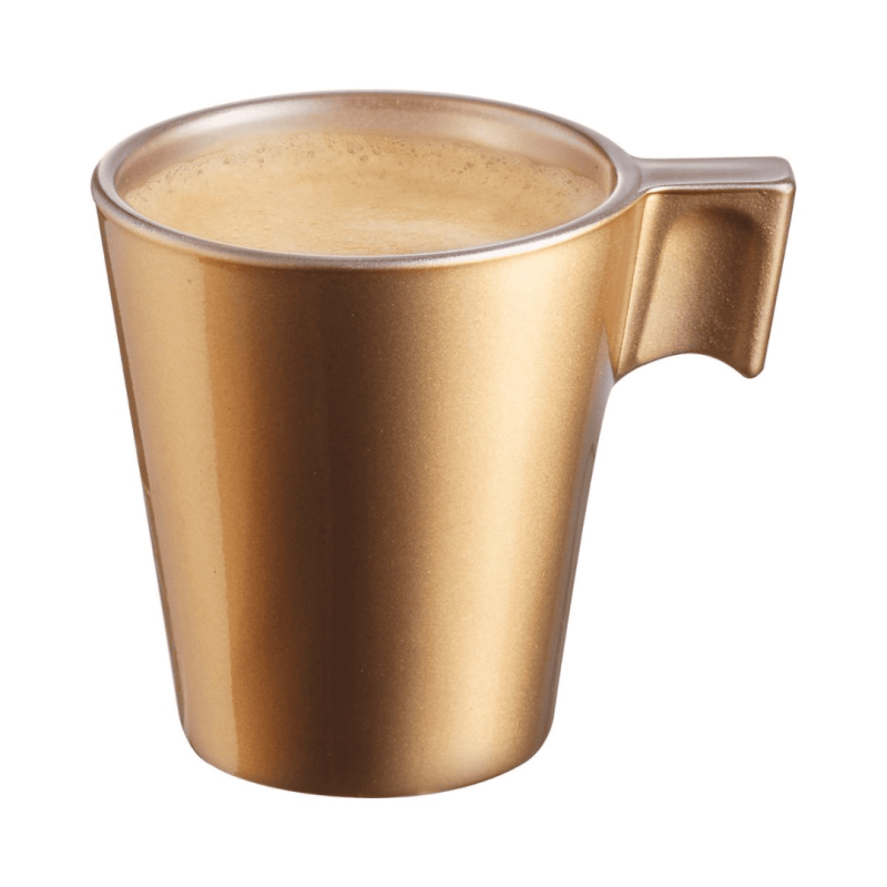 Tazas de Vidrio Moka Doradas FLASHY 8cl (24 Uds) | Luminarc