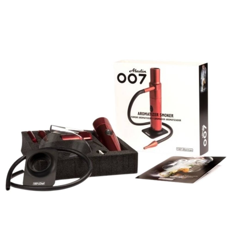 Ahumador Aladín 007 Rojo | Coctelería Profesional | Alium Pro