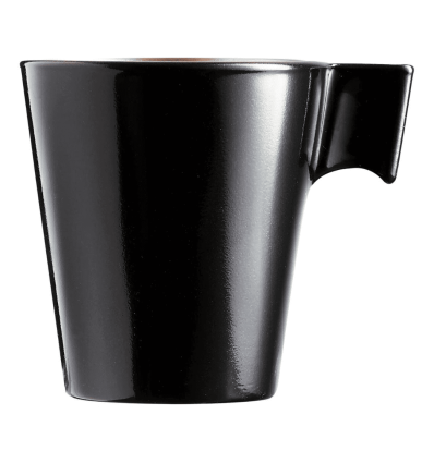 Tazas de vidrio moka negras FLASHY 8 cl (24 uds) | Luminarc 5425800