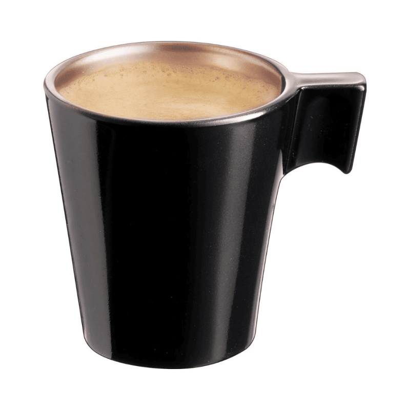 Tazas de Vidrio Moka Negras FLASHY 8cl (24 Uds) | Luminarc