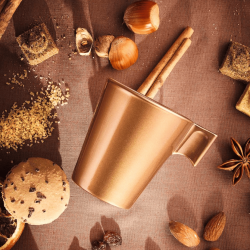 Tazas de Vidrio Moka Cobre FLASHY 8cl (24 Uds) | Luminarc