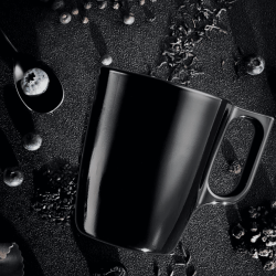 Tazas de Vidrio Mug Negras FLASHY 25cl (6 Uds) | Luminarc