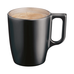 Tazas de Vidrio Mug Negras FLASHY 25cl (6 Uds) | Luminarc