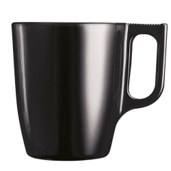 Tazas de Vidrio Mug Negras FLASHY 25cl (6 Uds) | Luminarc