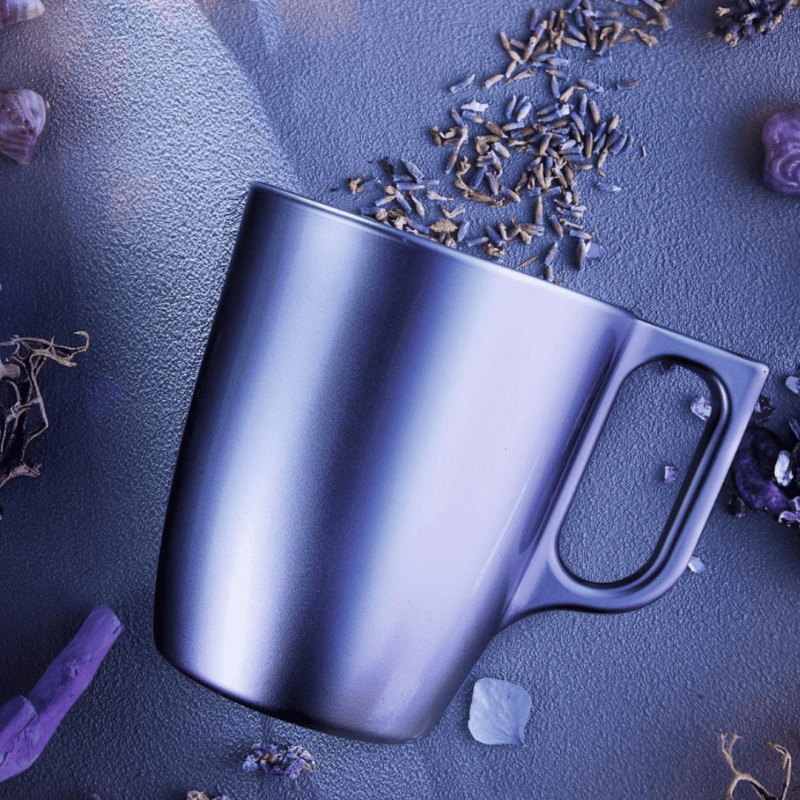 Tazas de Vidrio Mug Plateadas FLASHY 25cl (6 Uds) | Luminarc