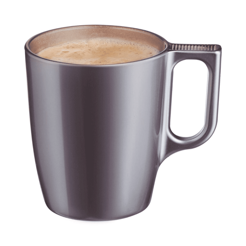 Tazas de Vidrio Mug Plateadas FLASHY 25cl (6 Uds) | Luminarc