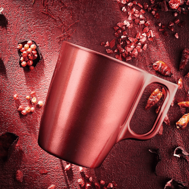 Tazas Mug de Vidrio FLASHY Rojas 25cl (6 Uds) | Luminarc
