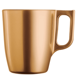 Tazas Mug de Vidrio FLASHY Doradas 25cl (6 Uds) | Luminarc