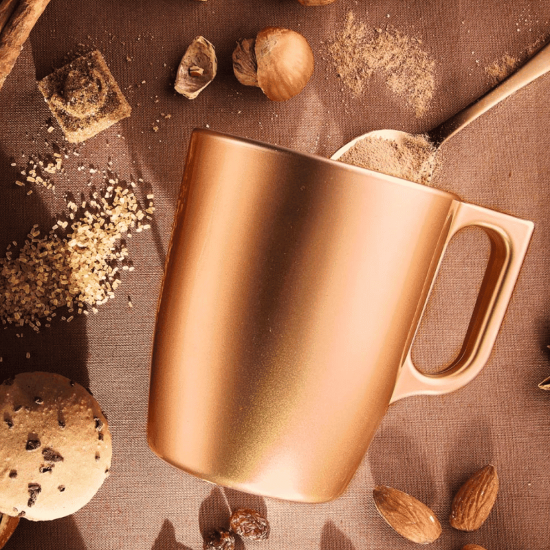 Tazas Mug de Vidrio FLASHY Cobre 25cl (6 Uds) | Luminarc