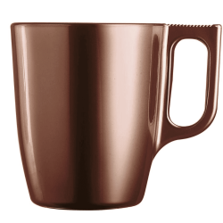 Tazas Mug de Vidrio FLASHY Marrón 25cl (6 Uds) | Luminarc