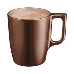 Tazas Mug de Vidrio FLASHY Marrón 25cl (6 Uds) | Luminarc