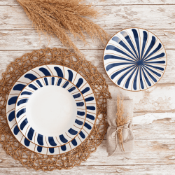 Vajilla de Porcelana Azul 18 piezas | OCEANIKA Bidasoa