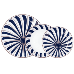 Vajilla de Porcelana Azul 18 piezas | OCEANIKA Bidasoa