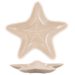 Bandejas Estrella de Mar (6 uds) Crema y Blanco | AURA STELA Bidasoa