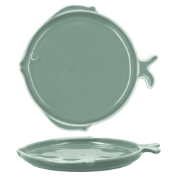 Platos de Pez Verde 19x18x2 cm (6 uds) | AURA STELA | Bidasoa