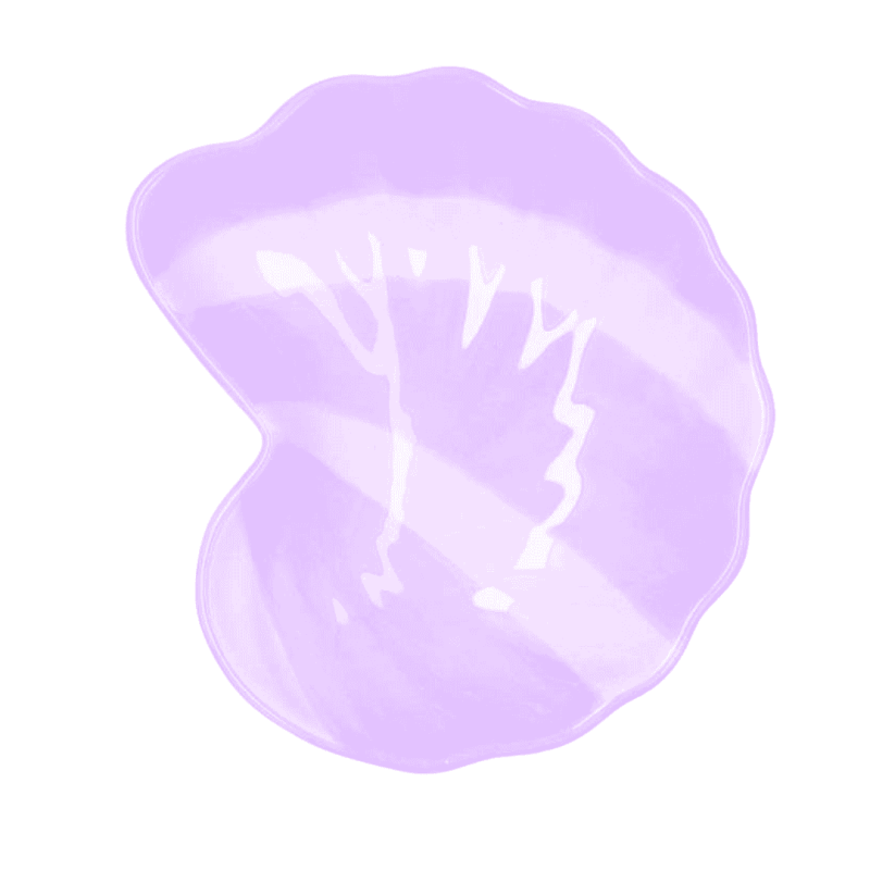 Boles con forma de caracola de mar decorado 16x14x4cm | KALEIDO