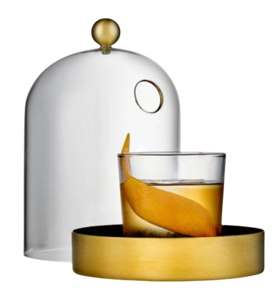 Campana pequeña con base de acero inoxidable dorada Flavour Blaster