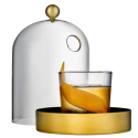 Campana pequeña con base de acero inoxidable dorada Flavour Blaster
