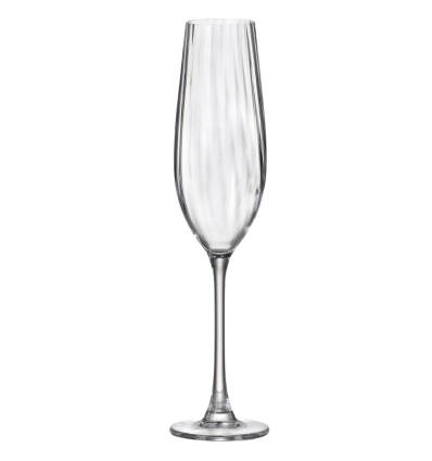 Copas de champán 26 cl 26.8 cm. Optic | Bohemia 5425843 (6 uds)