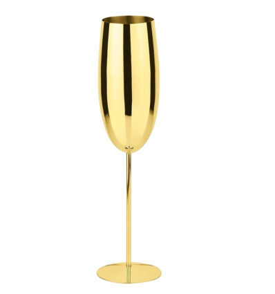 COPA DE CHAMPÁN DORADA Ø5CM H.25.5CM 270ML SAMBONET 41493G00