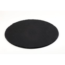 Bandeja pizarra natural redonda. Dimensiones: Ø 33x0.7 cm. APS 998 (1 unidad)