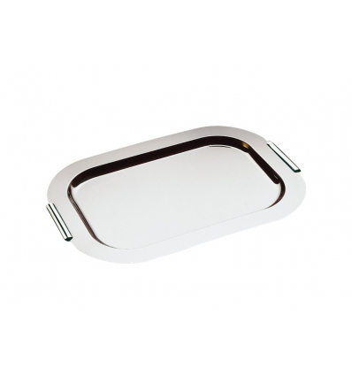 Bandeja de acero inoxidable 18/10 oval con borde redondo Profi Line. Dimensiones: 60x42 cm. APS 1710 (1 unidad)