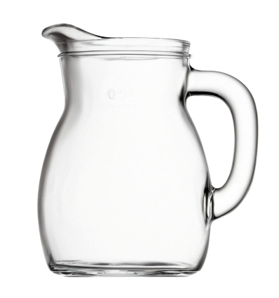 Jarra de vidrio con asa Bistrot 1 L | 6 uds
