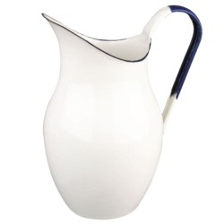 Jarra vintage esmaltada blanca 2,5 L | 6 uds | Ibili | Alium Pro