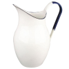 Jarra esmaltada vintage blanca 2,5 L | 6 uds
