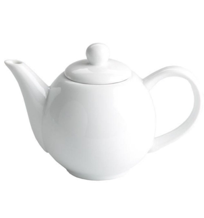 Tetera Porcelana Blanca Redonda 37 cl | B1294 | 24 uds
