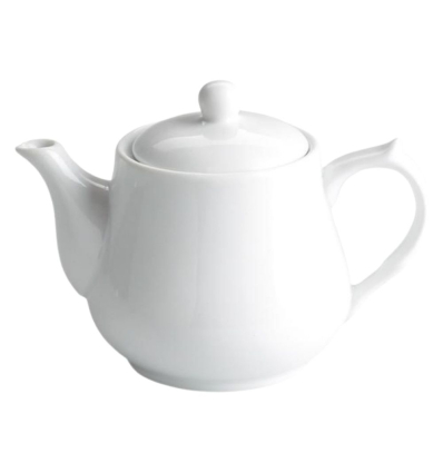 Tetera Porcelana Blanca 38 cl | Bella | Pack 24 Uds