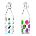 Botella de Cristal Decorada | 1 l | 6 uds