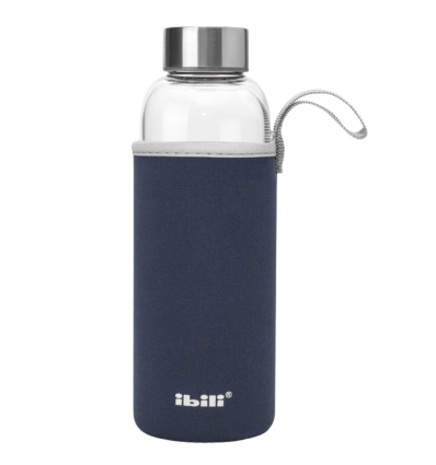 Botella BOROSILICATO Neopreno Azul | 0,42 l | 3 uds