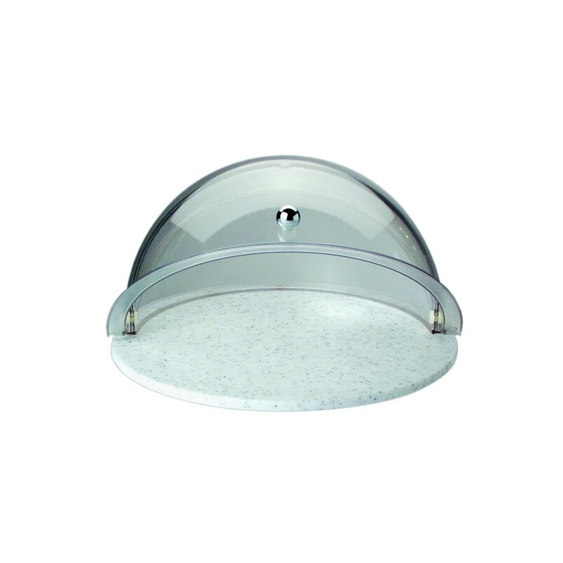 APS 9081 Plateau d’exposition rond poliet. Avec cloche ø38x24cm