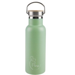 Botella Térmica Flora 0,5 l Verde | Acero Inox | Diseño Natural 