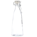 Botella de Cristal Vintage 1 L | Tapón Hermético | 6 uds