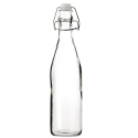 Botella de Cristal Vintage 0,5 L | Tapón Hermético | 6 uds