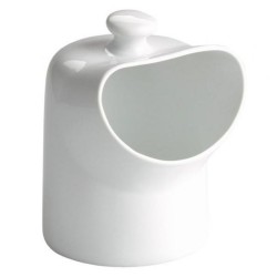 Papelera Mesa Porcelana Blanca 17x14 cm | Basket B1530 | Hostelería