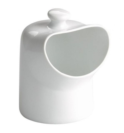 Papelera de Mesa Porcelana Blanca Basket