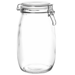 Tarros Vidrio 1,5 L | Cierre Clip Hermético | Set de 6 |Hostelería