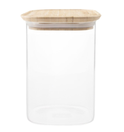 Tarros Borosilicato 1,1 L con Tapa Bambú | Set 6