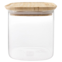 Tarro Borosilicato 0,8 L con Tapa Bambú | Cuadrado