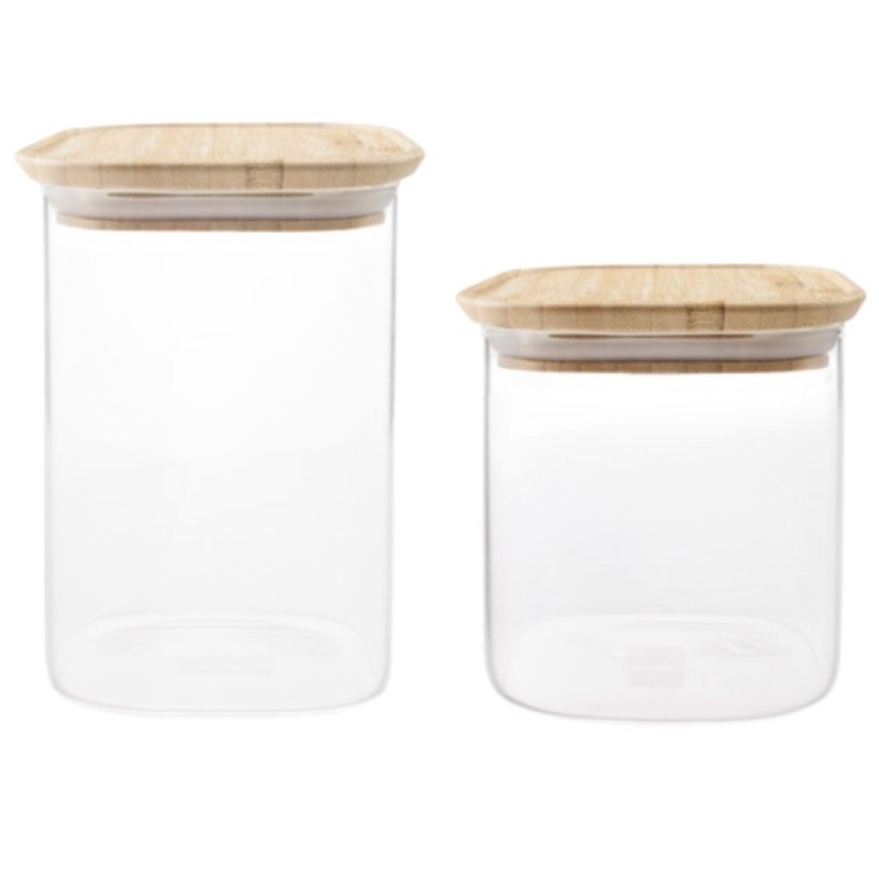 Tarros Borosilicato 1,1 L | Tapa Bambú | Alium Pro| Hostelería