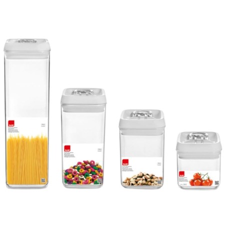 Tarro Hermético Square 1,9 L | 6 uds | Ibili 797119 | Hostelería Pro