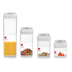 Tarro Hermético Square 1,2 L | 6 uds | Ibili 797112 | Alium Pro